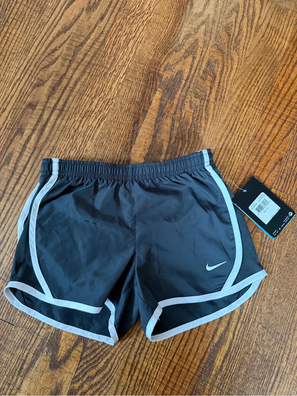 Nike Black Shorts with White Trim - Kids